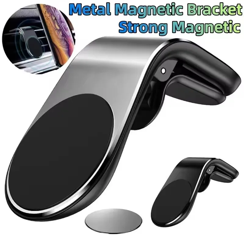 

Magnetic L-Type Universal Phone Holder in Car Phone Stand Clip for Mount Car Magnetic Phone Holder Suit to All Model Cellphone