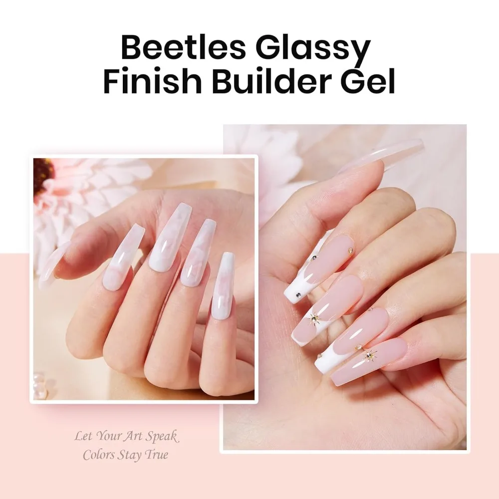 Kit d'extension d'ongles professionnel 3 couleurs, Gel dur 9 en 1 avec traitement UV LED pour manucure de qualité Salon