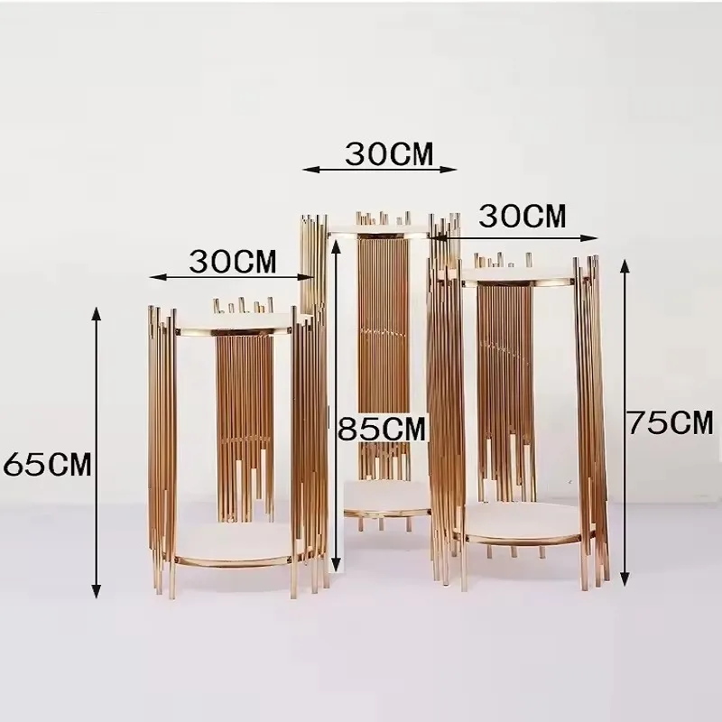 Luxuriöser Acryl-Säulenständer für Großveranstaltungen, Desserttisch, Hochzeit, Geburtstag, Kuchen, Kekse, Lebensmittel, Schokoladen-Präsentationsständer, 3 Stück/4 Stück – Detail 4