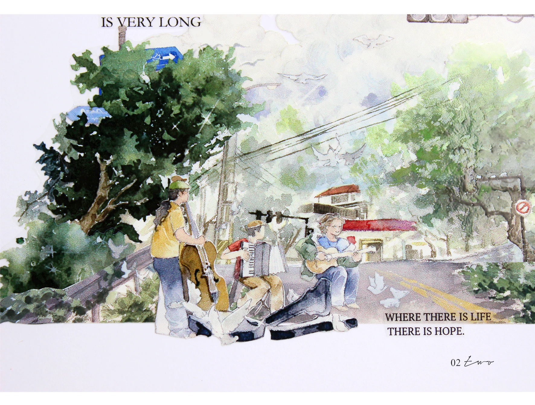 

JIANWU 60 мм * 1000 см, летняя серия морских пейзажей, винтажное дерево, пейзаж, ПЭТ-лента, креативный материал для журнала, канцелярские принадлежности для коллажа