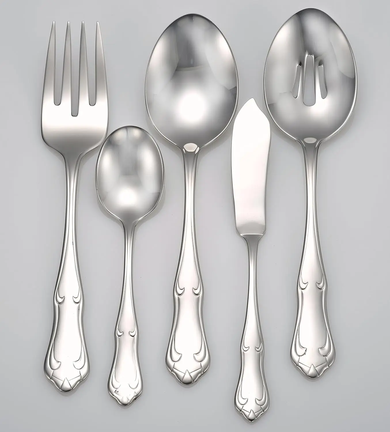 Champlin 65-Piece Service For 12 18/10 Flatware Set, Includes Serving Pieces Made In Usa