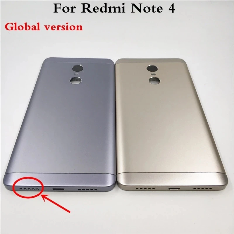 New Battery Back Cover Case For Xiaomi Redmi Note 4X Redmi Note 4 Global Version Housing With Volume Power Buttons