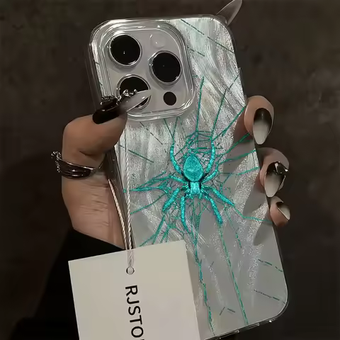 Fashion Red Spider Glitter Reflective Case for Xiaomi 15 14T 11i POCO X7 X6 X5 X3 Pro X3 NFC X3 F6 F5 F3 M6 4G Pro Plus 5G Cover