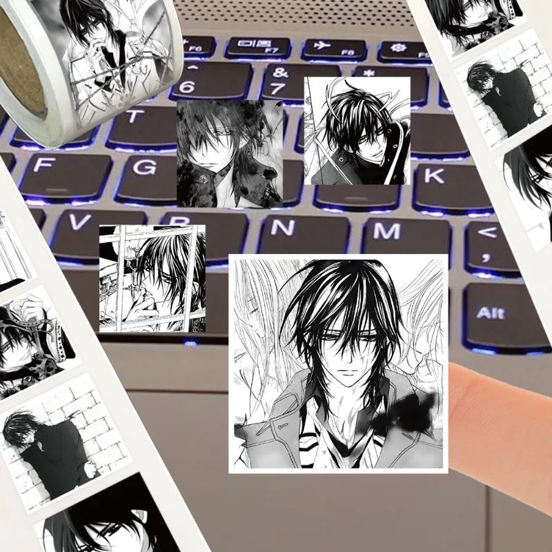 Vampire Knight Kaname Kuran500 PCS Roll Paste High Color Value Animation Cartoon Printing Mobile Phone Shell Desktop Decoration view 3