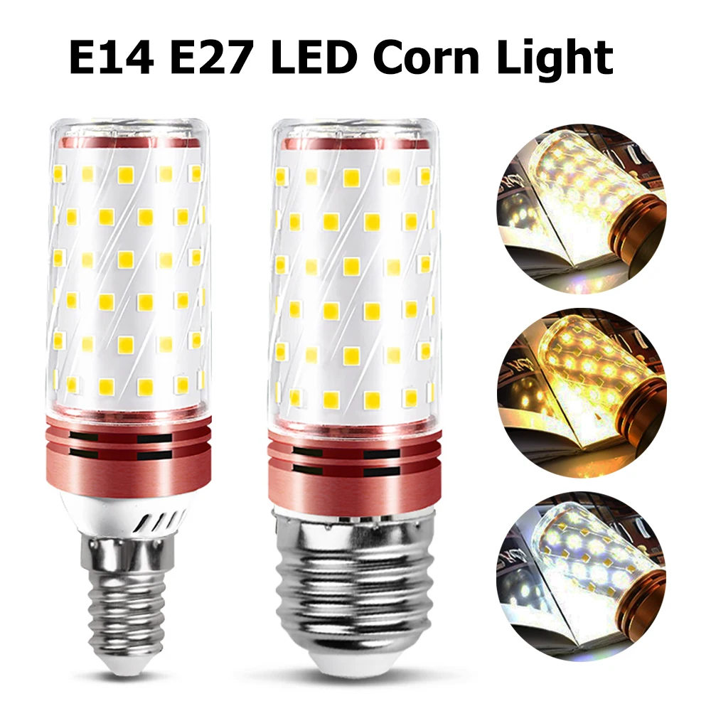 E​27 E14 LED Corn Light 12W 16W 20W Dimmable LED Light AC 110V 220V LED Lamp Cool/Warm/Neutral White Spotlight for Home Lighting