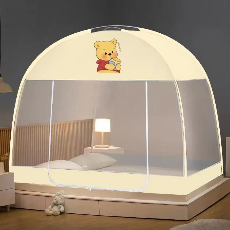 

Custom Steel Wire Mosquito Net Home 2025 New Model No-Installation Mongolian Yurt Bedroom Rental House Child Full Botto