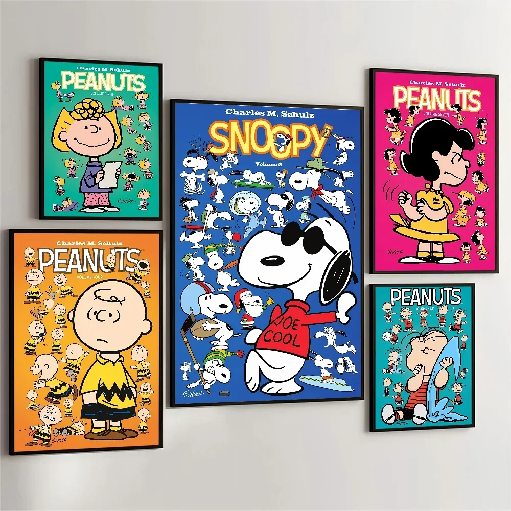 

1 шт. S-Snoopy постер фильма липкие плакаты ретро наклейка из крафт-бумаги DIY комната бар кафе эстетическое искусство настенная живопись