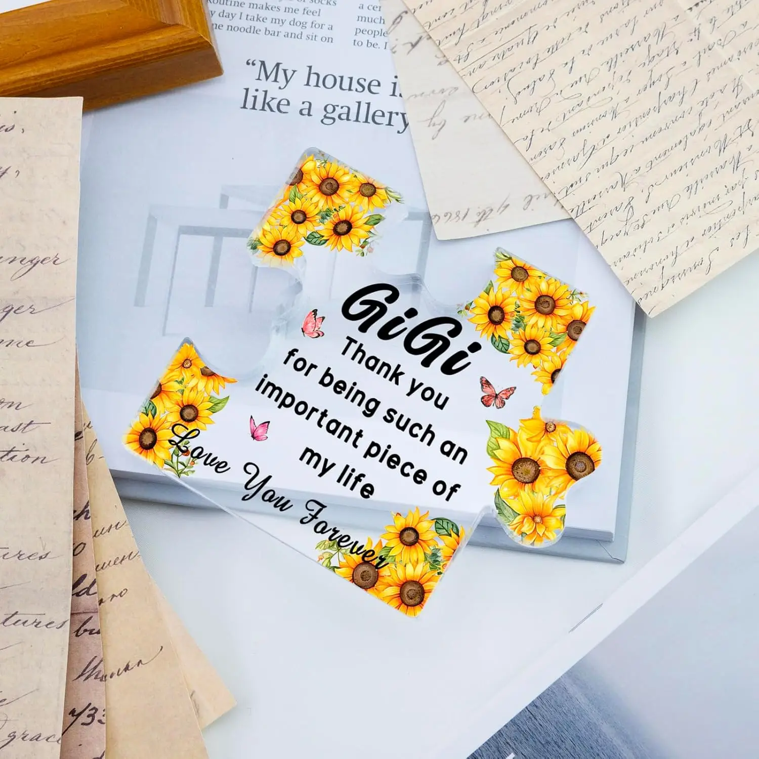 هدايا جيجي هدايا عيد ميلاد الجدة من الأكسدة لوحة أكريليك هدية جيجي لعيد الأم هدية عيد الميلاد ديكور #6