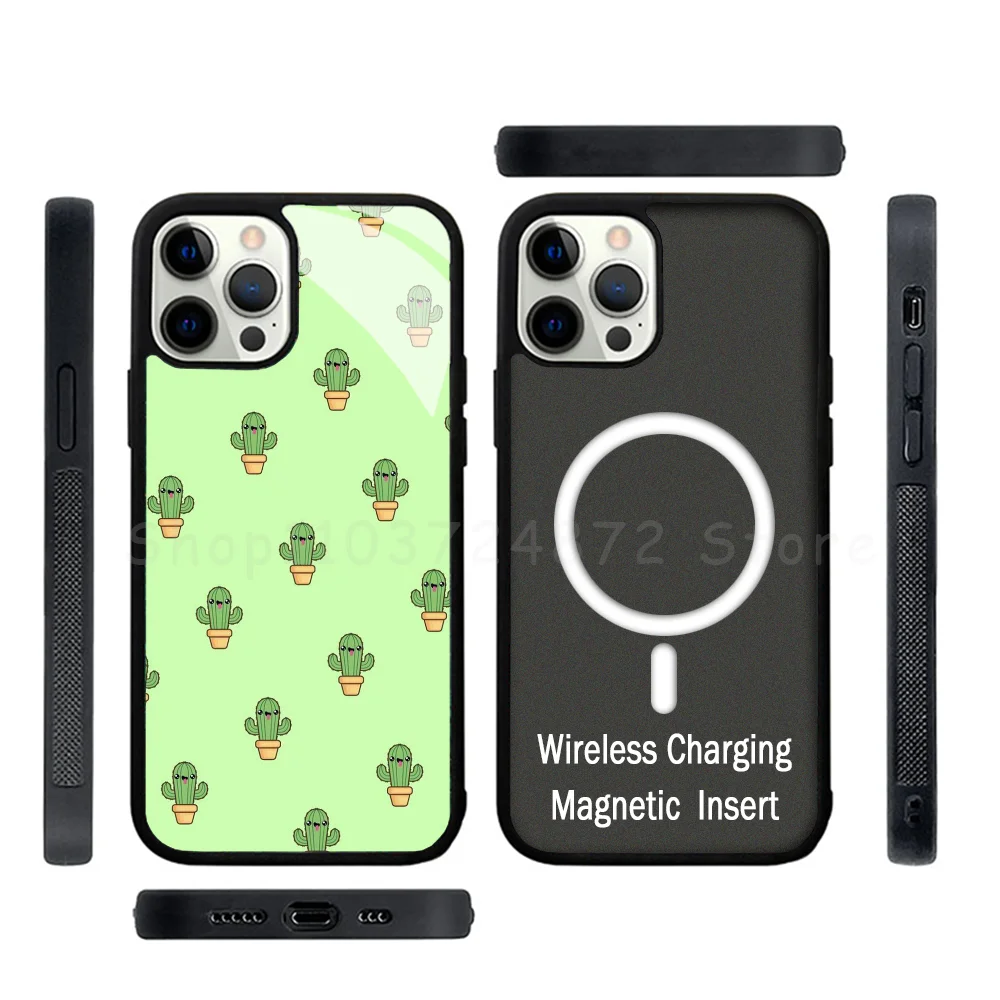 

Kawaii Phone Case Strong Magnetic For IPhone 15 14 13 Pro Max Alex Mirror For Magsafe Wireless Charging Cover