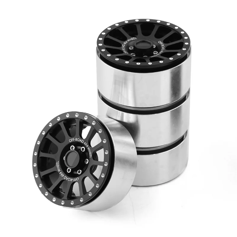 

Excellent-4Pcs 2.6 Inch Metal Beadlock Wheel Rim Hub For 1/8 1/10 RC Crawler Car TRAXXAS TRX4 Axial SCX10 Wraith RR10 Capra