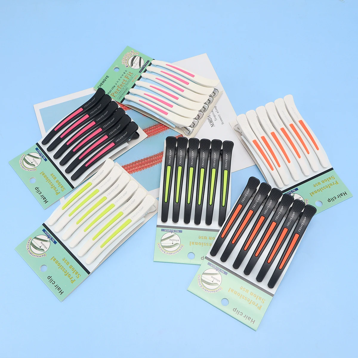 

6pcs Professional Hairdressing Clip Salon Traceless Alligator Hair Clips Barbershop Haircut Claws Section Hairpin Styling Tools