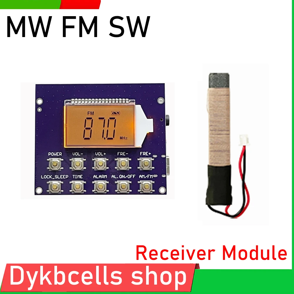 Full-band MW FM SW-AM krótkofalowy moduł odbiornik radiowy FM średniej fali cyfrowy zegar stacja częstotliwości wyświetlacz LCD Radio