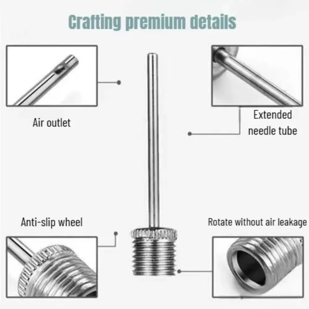 5/20/30 قطعة محولات مضخة هواء كرة قابلة للنفخ إبرة فوهة متعددة الوظائف الرياضة الكرة تضخيم إبرة المضخة مع محول ثقب #6