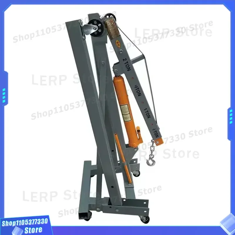 2 Ton Mobile Hydraulic Engine Crane Foldable Workshop Lift Jack for Auto Repair Maintenance Heavy Duty Manual Hoist 60kg