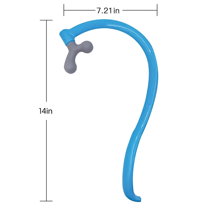 등 마사지 스틱 트리거 포인트 테라피, 셀프 마사지, 근막 이완 도구, 신체 근육 완화, 침혈 마사지 케인, 1 개 신제품