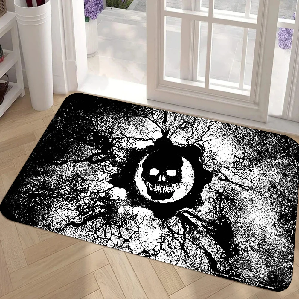 تروس حصيرة أرضية ماصة للحرب ، حصير مانع للانزلاق ، ماسح أرجل ، سجادة منزلية ، حصيرة قدم للحمام ، لوازم الديكور #6