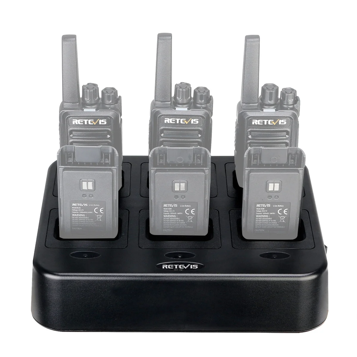 Retevis-cargador de seis vías para Walkie Talkie RT68, RT668, NR610, NR10, Radio bidireccional, cargador de 6 vías