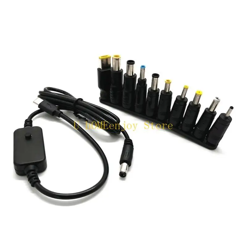 B0KF UsbC to DC5.5x2.1mm 5V to 5V9V12V20VTrigger Power Cable for LCD Monitors Broadcast Radio 3.5 4.8 5.5mm Adapters