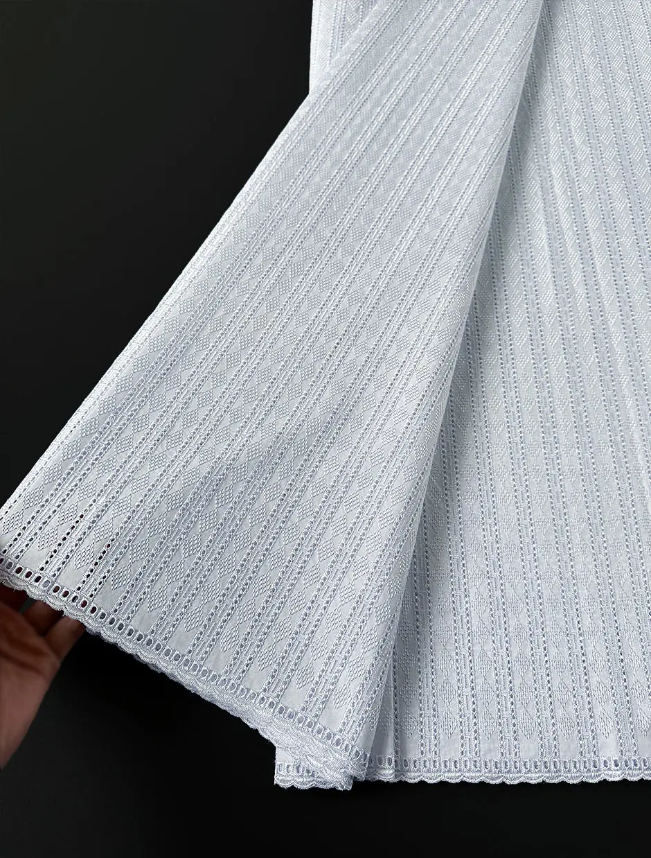 Soft Egyptian Cotton Lace For Men and Women Polished African Voile Fabric High quality 5 yards Nigerian Dubai Couple Swiss Wear