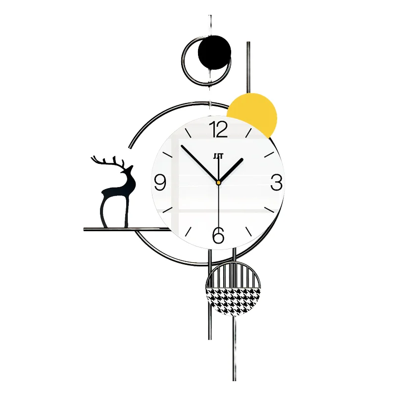 Modern Simple Art Silent Wall Clock 12-inch Creative Decoration Wall Clock