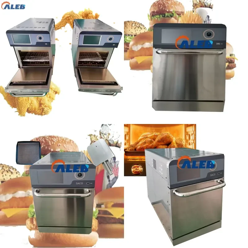 Horno de Cocción Rápida de Sobremesa con Certificado SFW, Tipo Turbo Chef, Horno de Alta Velocidad, Horno de Convección Comercial, Horno Eléctrico Rápido