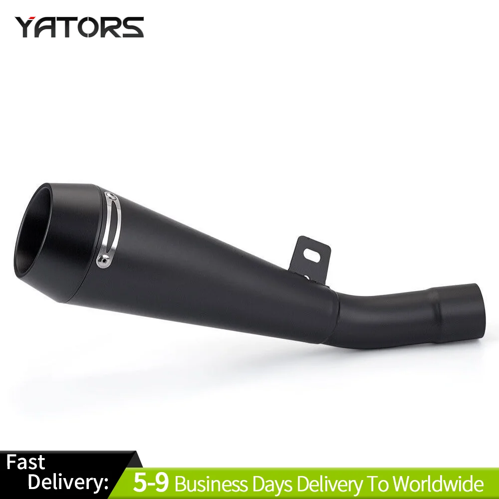 

For Kawasaki Ninja ZX6R ZX636 2009-2024 Slip on Muffler Black Exhaust Tail Pipe Exhaust Systems Exhausts Pipes