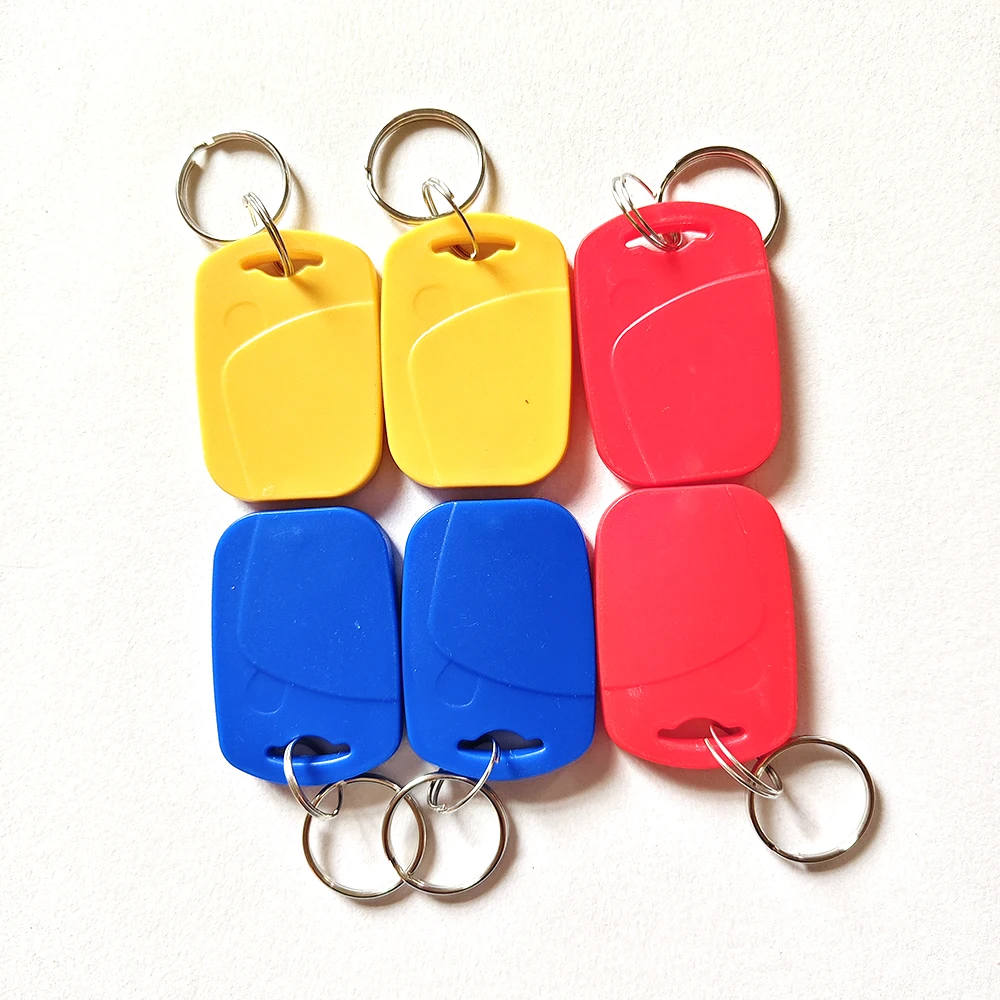 50Pcs IC+ID UID Dual Chip Frequency 125KHZ T5577 +13.56MHZ UID Changeable Writable RFID Keyfob Composite Access Control Key Tags