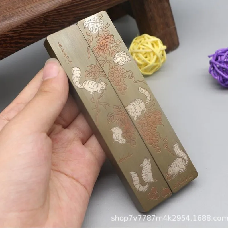 crafts, brass desk rulers for study and office decoration, various styles available