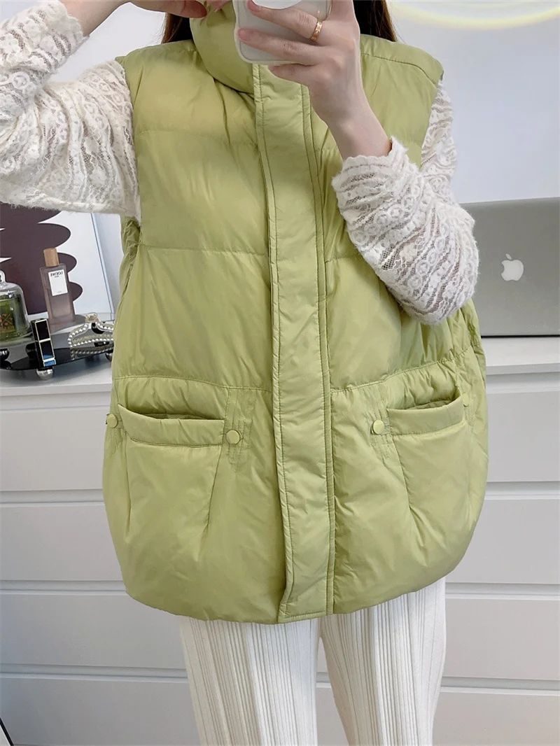 2023 New Down Jacket Waistcoat Women's Clothing Short Loose Stand Collar Vests Fashion Autumn Winter Coats Waistcoat JP569