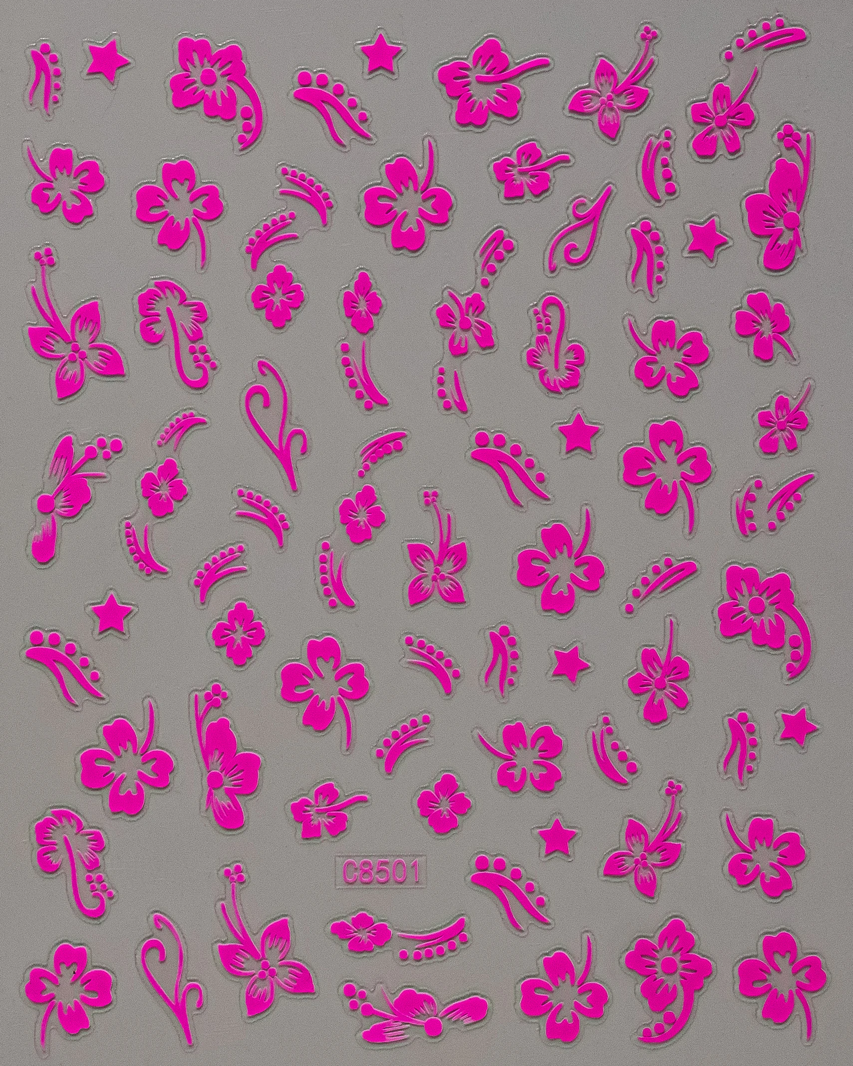 5D Hibiskus Blume Nagel geprägt Aufkleber Acryl rosa weiß Gold Blütenblatt Blatt selbstklebender Aufkleber Schmetterling Drache Blumen elegantes Dekor