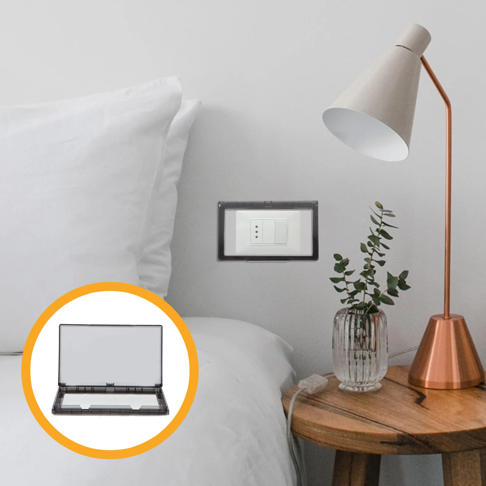 

2pcs Waterproof Socket Outlet Cover Double Gang Ultra Thin Flush Mount For Bathroom Kitchen Socket Receptacle Protector