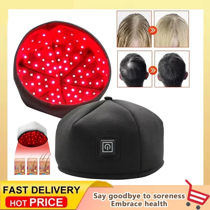 

2025 Red Light Therapy Cap Laser 660nm 830nm near Infrared Hair Regrowth Hat Scalp Massager for Hair Loss Treatment
