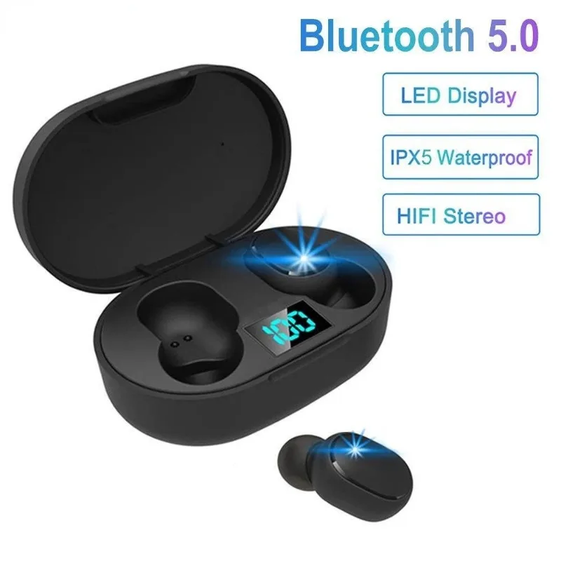 TWS E6S Fone Bluetooth Earphones Wireless bluetooth headset Noise Cancelling Headset With Microphone Headphones For Xiaomi Redmi