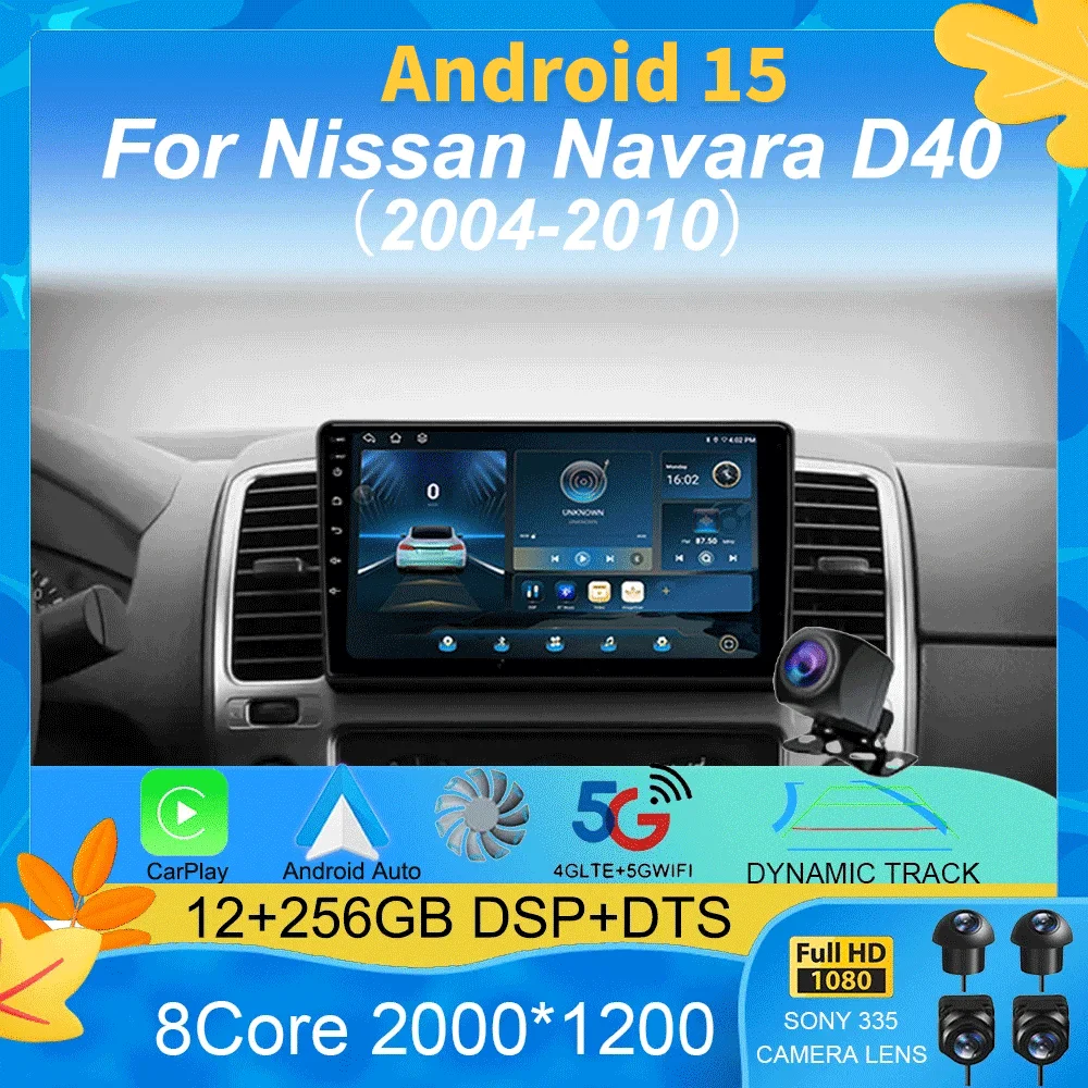 

Car Radio Android 15 For Nissan Navara D40 2004 - 2010 Multimedia Video Player Navigation Stereo GPS No 2 Din Dvd 360 Camera 9"