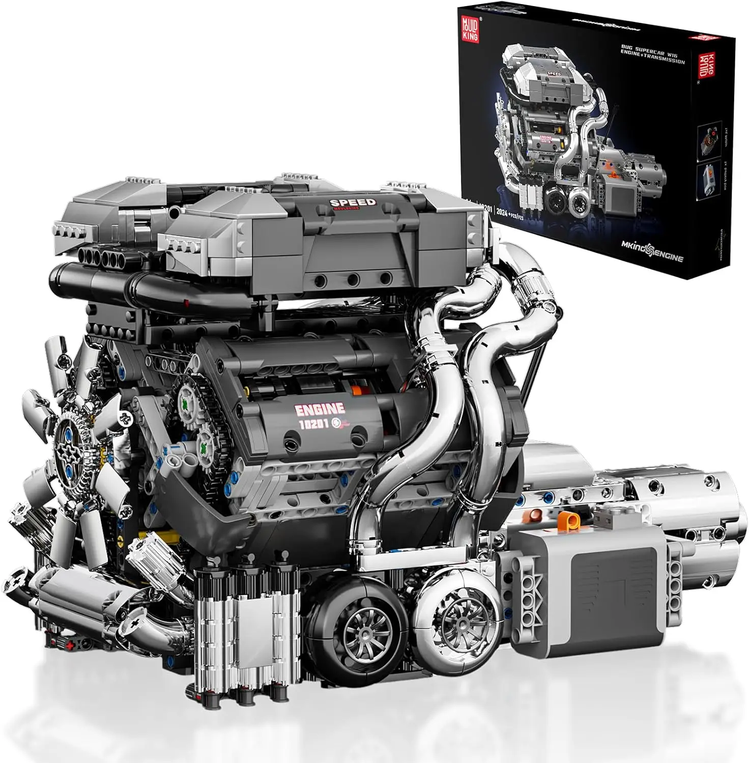 

W16 Model Engine Kit for Adults, V8 Engine Building Sets, Mini Engine Toys Scale with Motor, STEM Project Building Kits, DIY Col