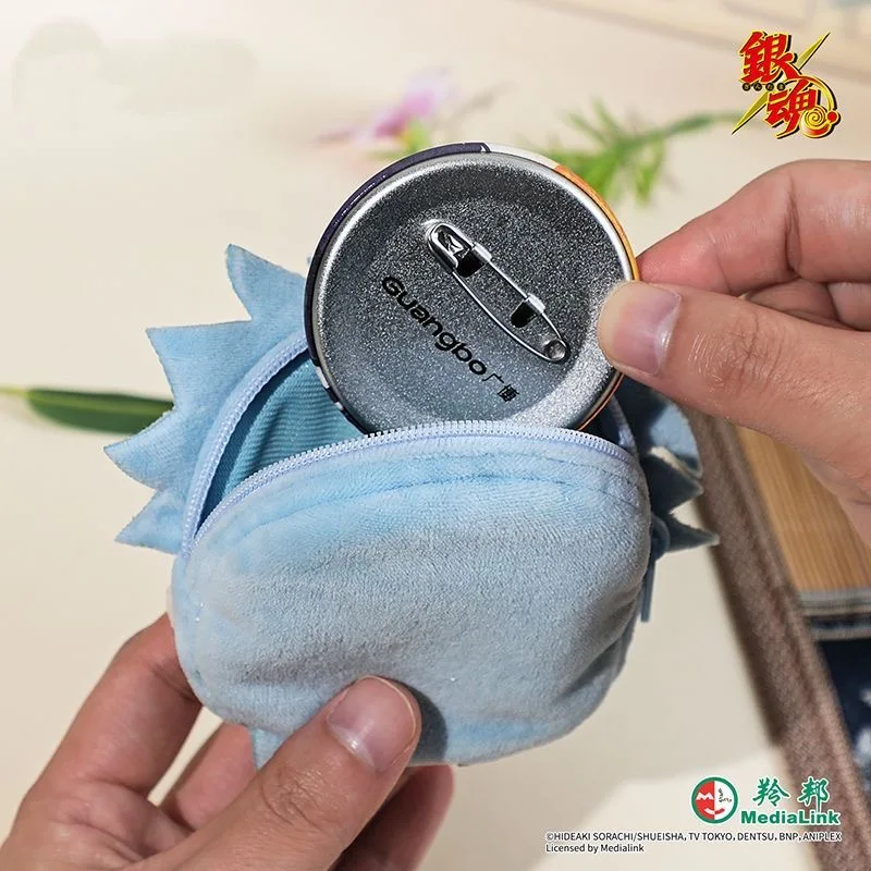Gintama Sakata Gintoki Coin Purse Pendant Anime Wallet Storage Bag Large Capacity Eco-Friendly Shopping Bag Girls Gifts view 6