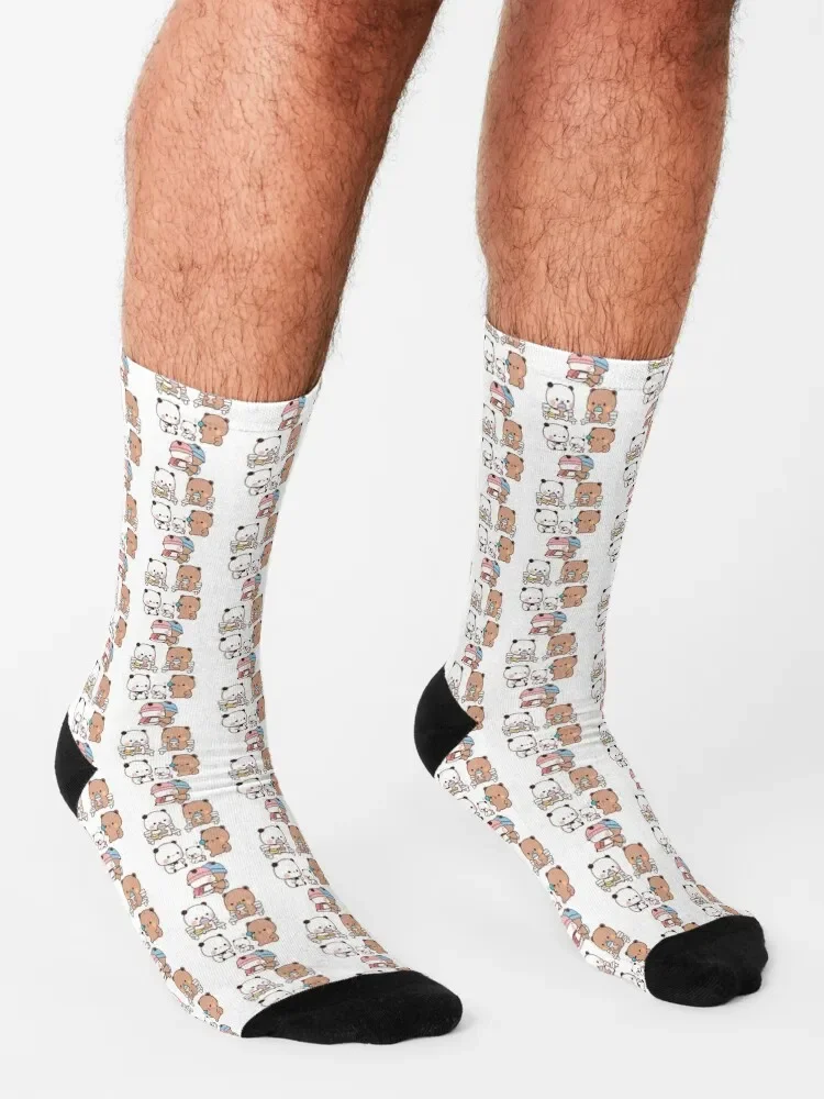 Bear and KrasnoBubu Dudu Balloon Chaussettes pour hommes et femmes, Chaussettes transparentes, Nouveautés