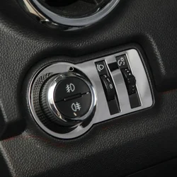 Car Stainless Steel Headlight Switch Cover Stickers For Opel Mokka Chevrolet Cruze Sedan Hatchback Malibu Trax Auto Accessories