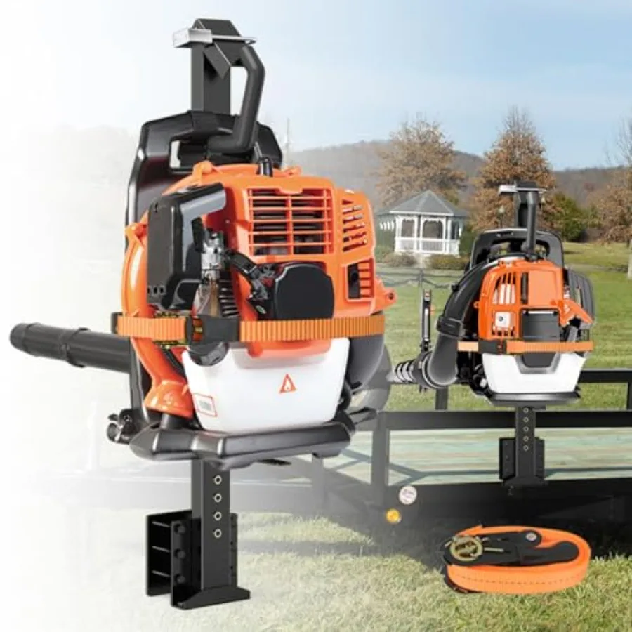 

Heavy Duty Backpack Blower Rack for Trailers Black Leaf Blower Storage Holder with Adjustable Base for Open or Enclosed Lawn La