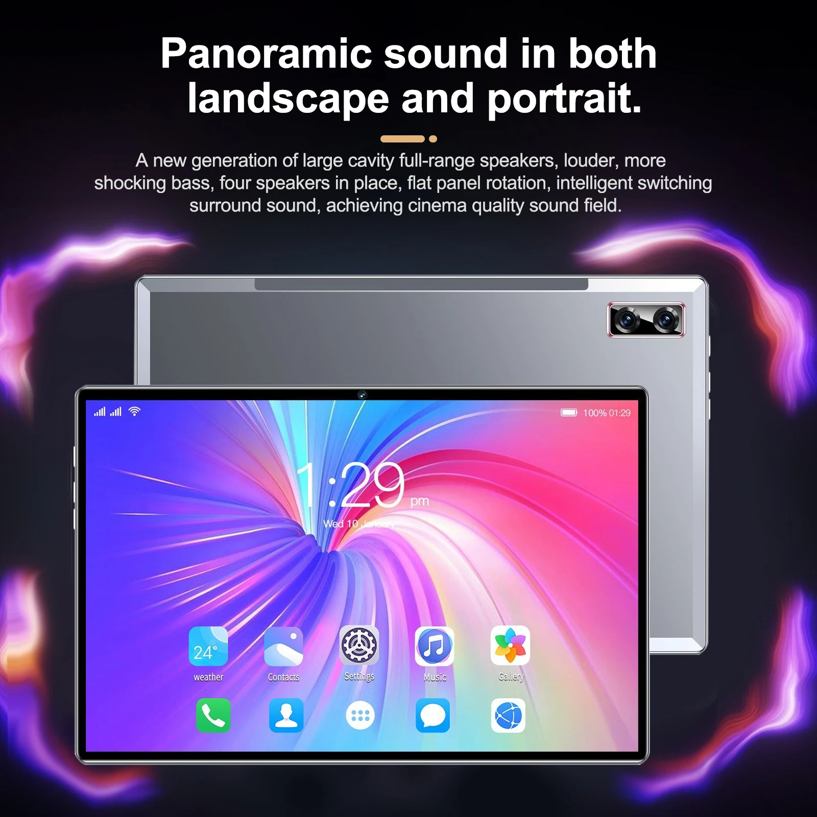 Originele Tablet 10 Pro 10.1-Inch Hd-Scherm 8Gb + 256Gb Android 11 Gezicht Ontgrendeld 6000Mah Batterij Snapdragon Met Grote Capaciteit 860