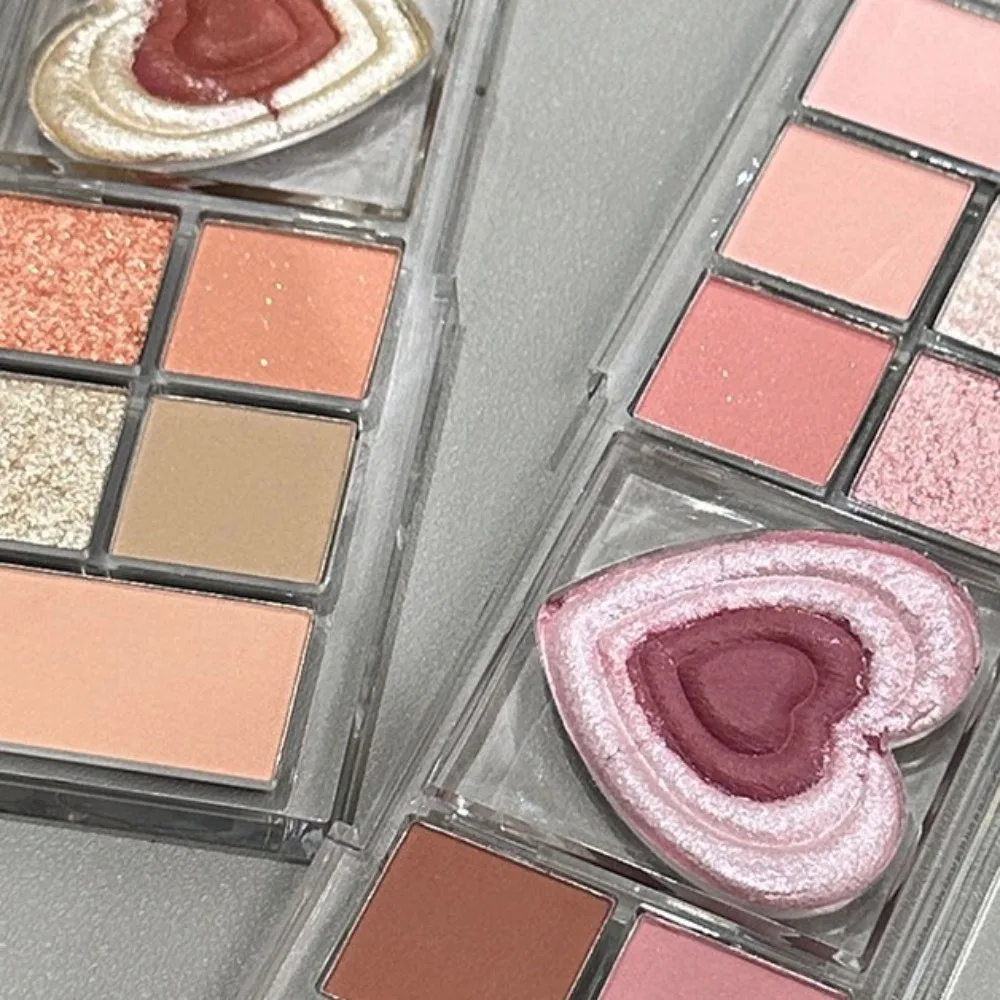 

Love Heart 12Colors Eyeshadow Palette Makeup Tool Glitter Blusher Makeup Dispensing Box Pearlescent Beauty Cosmetics Palette