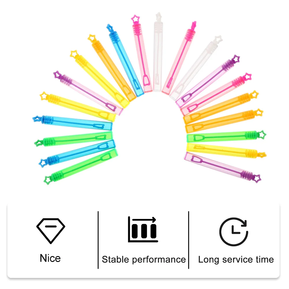 30 قطعة أنبوب فقاعات زجاجات فارغة من البلاستيك الفاخر القابل لإعادة الملء خفيفة الوزن للأطفال في الهواء الطلق الصيف متعة الحفلات المفضلة حقيبة جودي #3