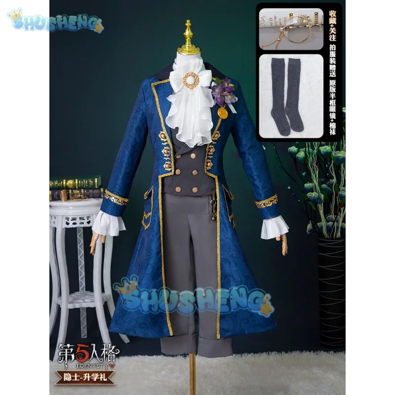 

Identity V Alva Lorenz Hermit Cosplay Suhui Series Costume Gentleman Qizhen Uniform Halloween Party Outfit Fashion Men