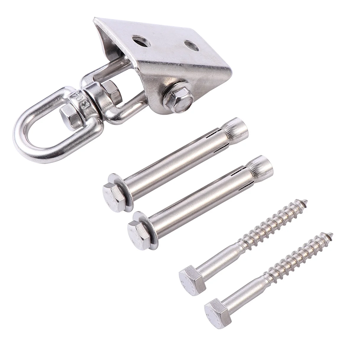 

Stainless Steel Swing Hanger 360° Swivel Hammock Hanging Kit Heavy Duty Hooks Rotation Durable Prevent Metal Friction Suitable