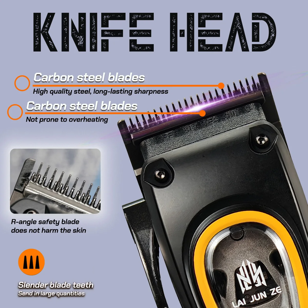 プロ仕様電動バリカン BRD 953 ヘアトリマー ベクターモーター搭載 12000RPM DLCテーパーブレード 2000mAh 理髪店用マシン