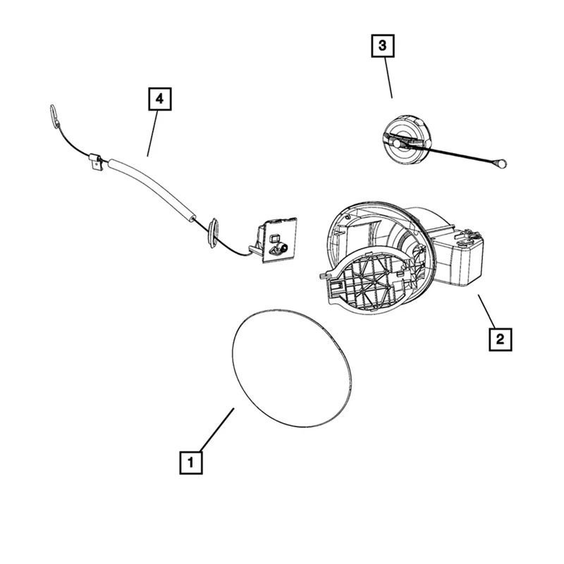 

A11F-68090634AC Car External Fuel Tank Filler Flap Cover Cap For Dodge Dart 2012-2014 Car Accessories