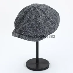 Peaky Blinders Gangster Wool Octagonal Hat Men's Razor Party British Beret Retro Painter's Hat 1920s Great Gatsby Accessories