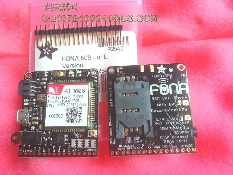 

2542 RF Development Tools FONA 808 - Mini Cellular GSM + GPS Breakout