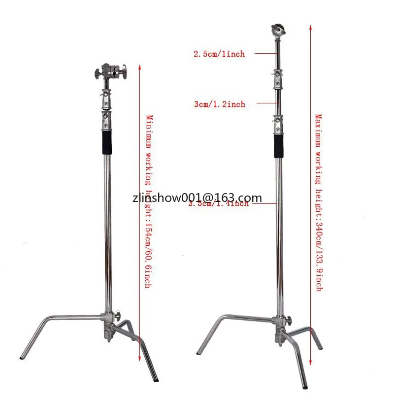 Multi-function Photography Studio Heavy Lighting Century C Stand With Folding Legs Grip Head And Arm Kit