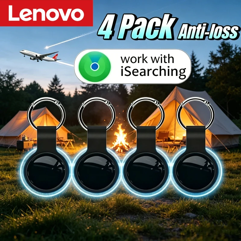 

Lenovo Mini GPS Tracker Bluetooth 5.4 Anti-Lost Device For IOS Android for Pet Kids Bag Wallet Tracking Finder Locator Air Tag